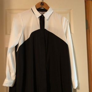 ASOS black and white swing dress